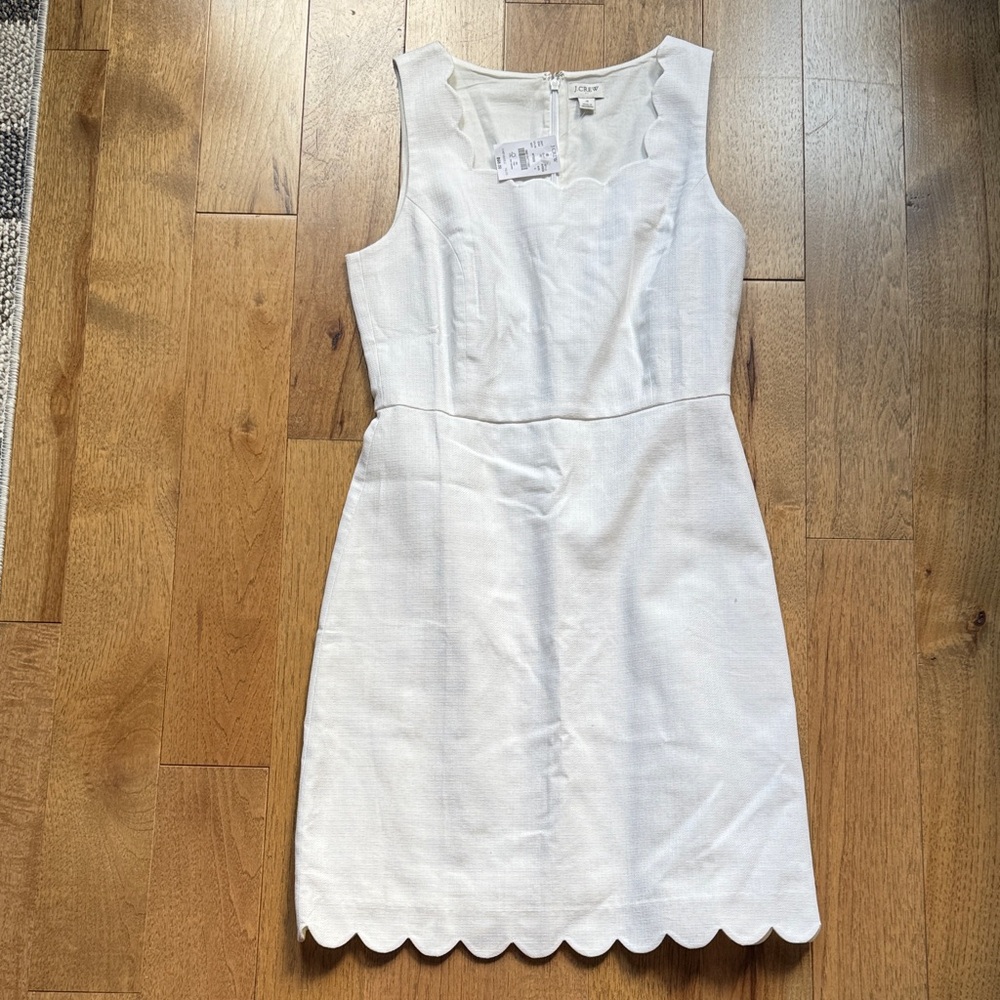 White scalloped dress